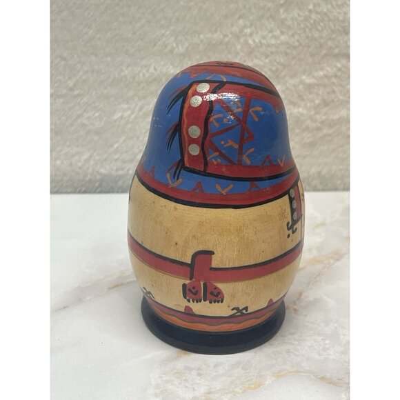 Russian Matryoshka Nesting Doll 4 Piece Vintage USSR - Picture 2 of 15